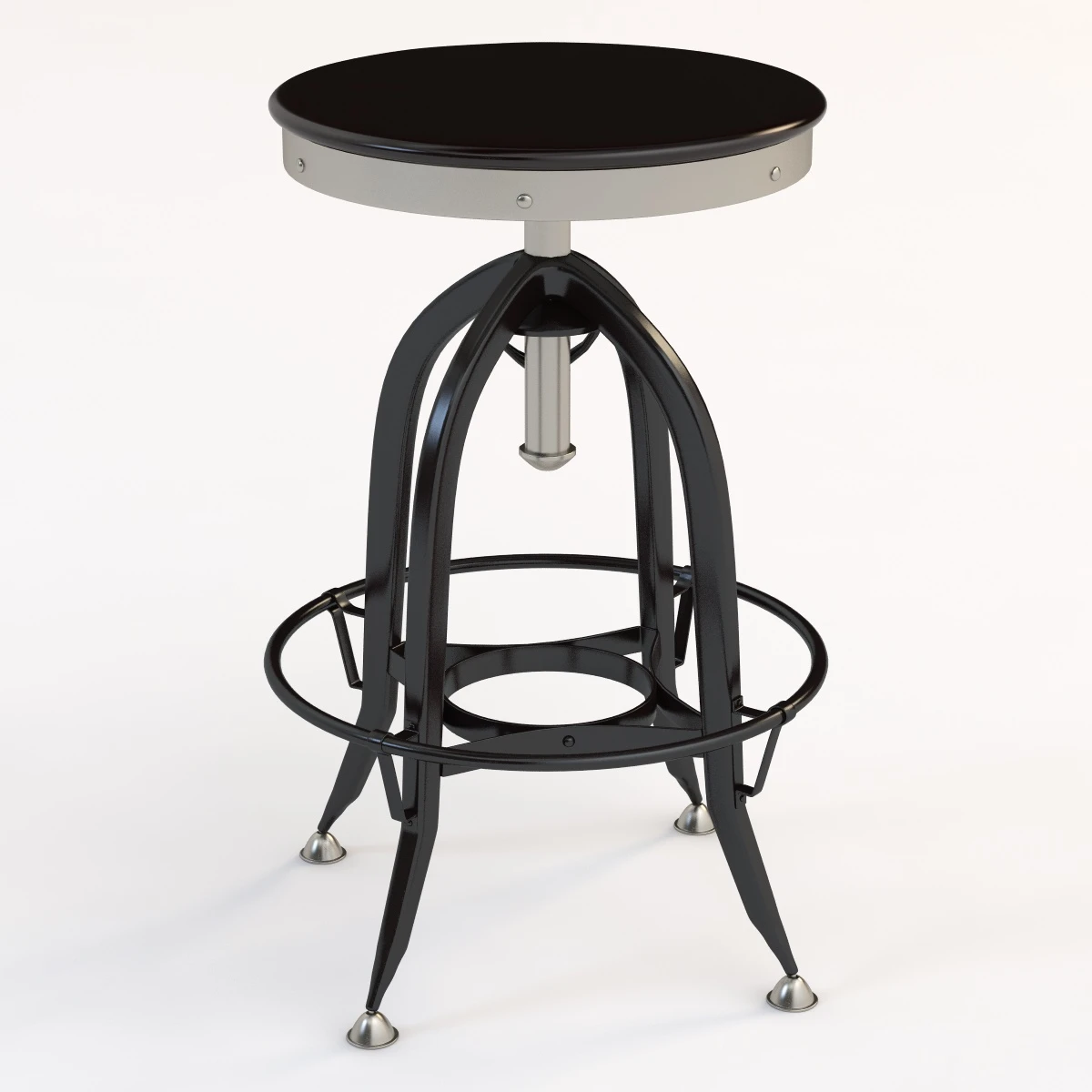 Detail Vintage Toledo Barstool 3D Model_03